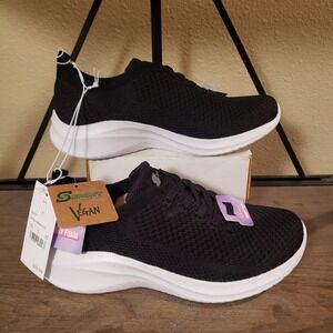S Sport by Skechers Vegan‎ Memory Foam Sneakers Walking Shoes Black 7